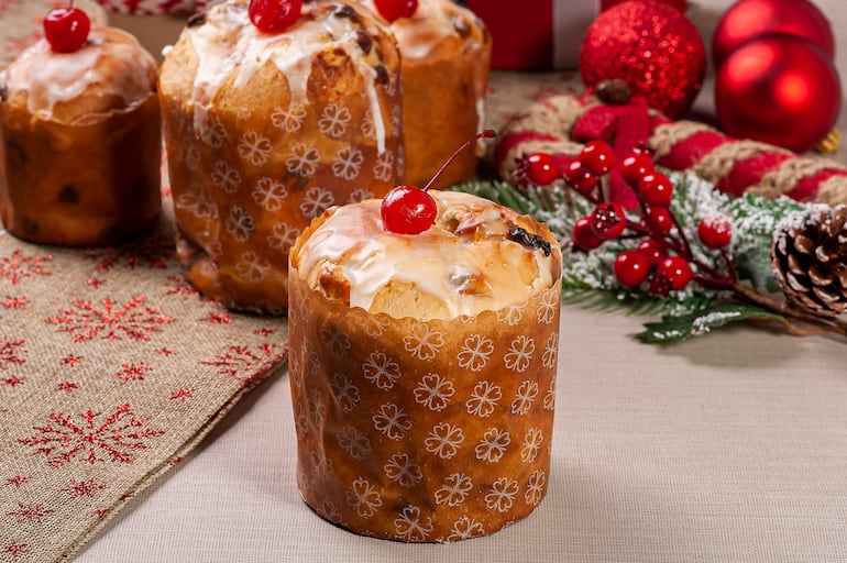 Panettone tradicional de Navidad.