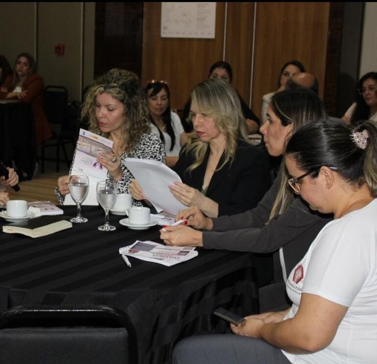 Participantes del taller sobre violencia política. (gentileza).