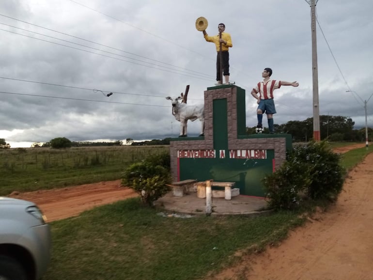 Monumento construido en la entrada a la ciudad de Villalbín.