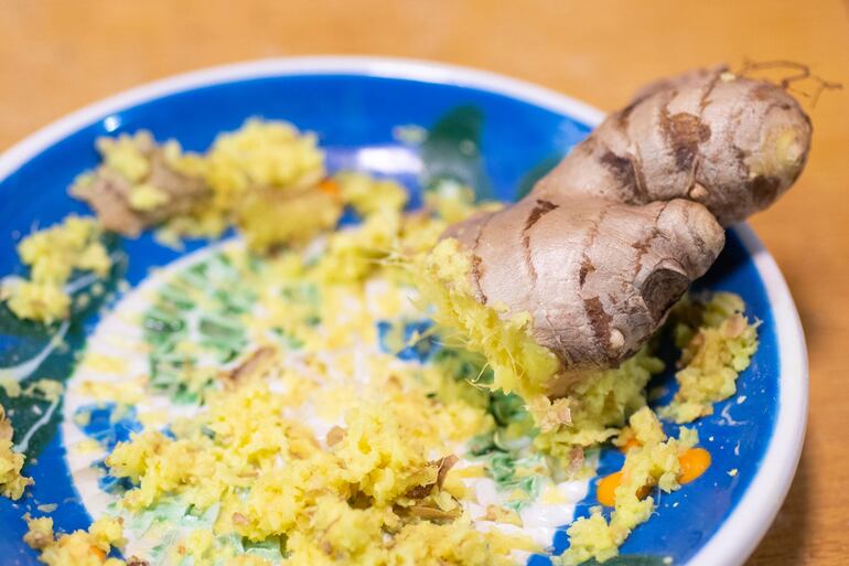 El jengibre de buena calidad y sin pesticidas también puede ser consumido con la cáscara.