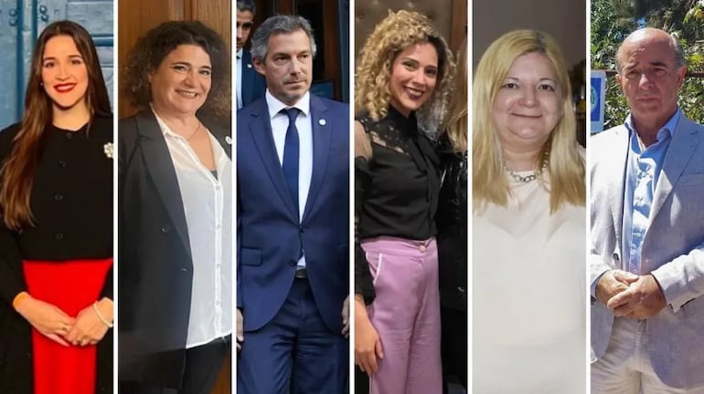 Diputados argentinos: Beltran Benedit, Guillermo Montenegro, Alida Ferreyra, Lourdes Arrieta, María Fernanda Araujo y Rocía Bonacci.