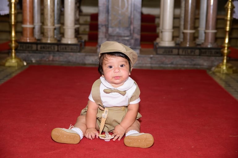 Facherito, el nuevo cristiano Ángel Benjamín Duarte Alcaraz.  (Instagram/Jazmín Alcaraz)