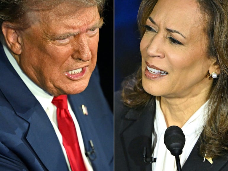 Los candidatos a la Casa Blanca: Donald Trump (republicano) y Kamala Harris (demócrata).