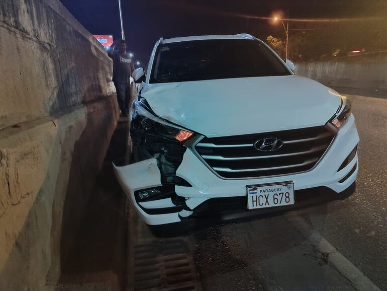 Camioneta involucrada en el fatal accidente de tránsito.