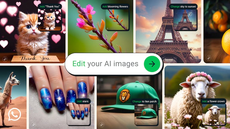 Las imágenes generadas por Meta AI fácilmente pueden ser editadas por la misma plataforma.