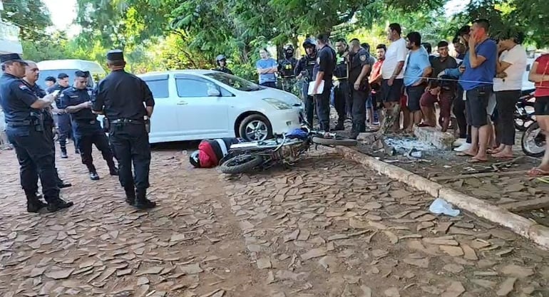 El suceso ocurrió tras el asalto a un supermercado en Minga Guazú.