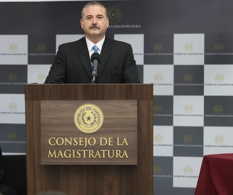 Dr. Juan Bartolomé Ramírez Brizuela, en la audiencia pública para defensor general. 