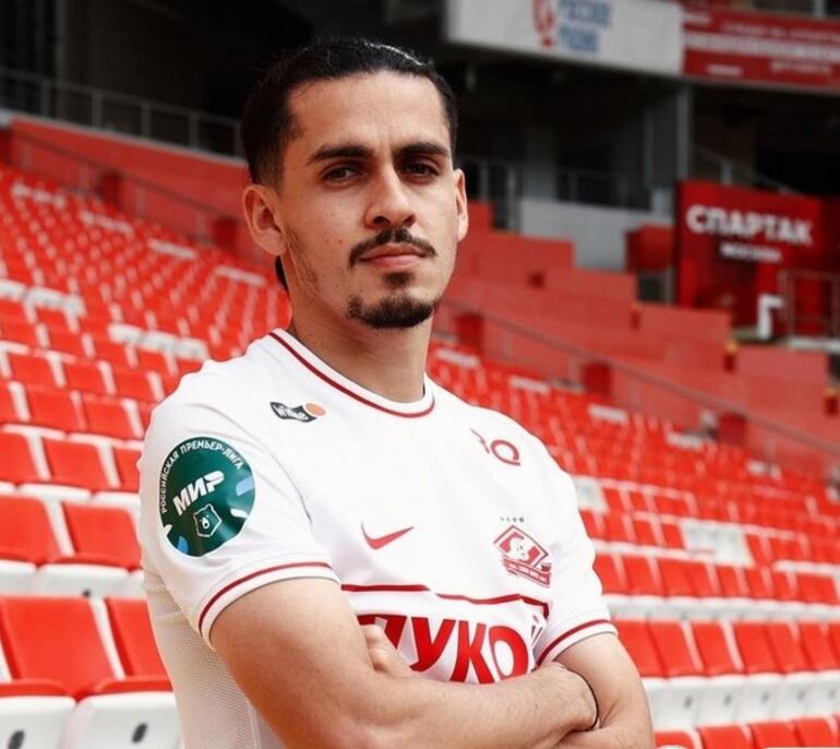 Jesús Medina, durante la presentación oficial de ayer en Spartak de Moscú.