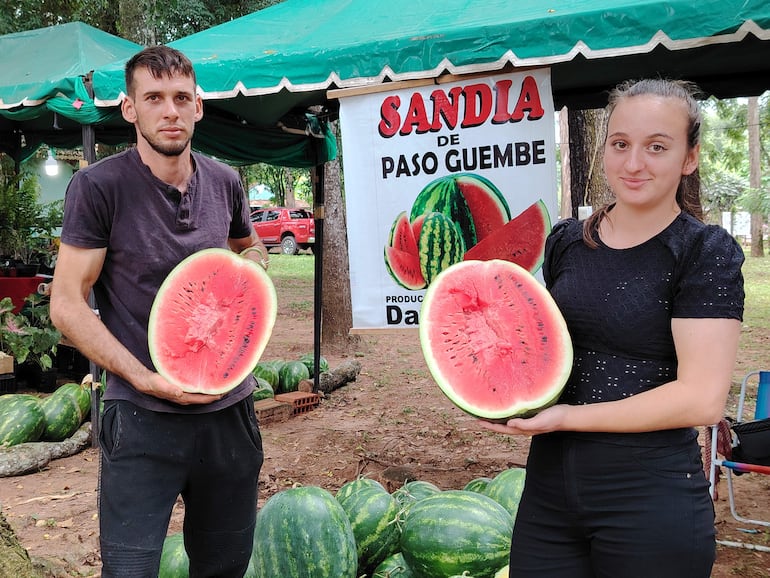 Fiesta Nacional de la Sandía: Las más dulces sandías de Paso Güembé están disponibles en los mercados