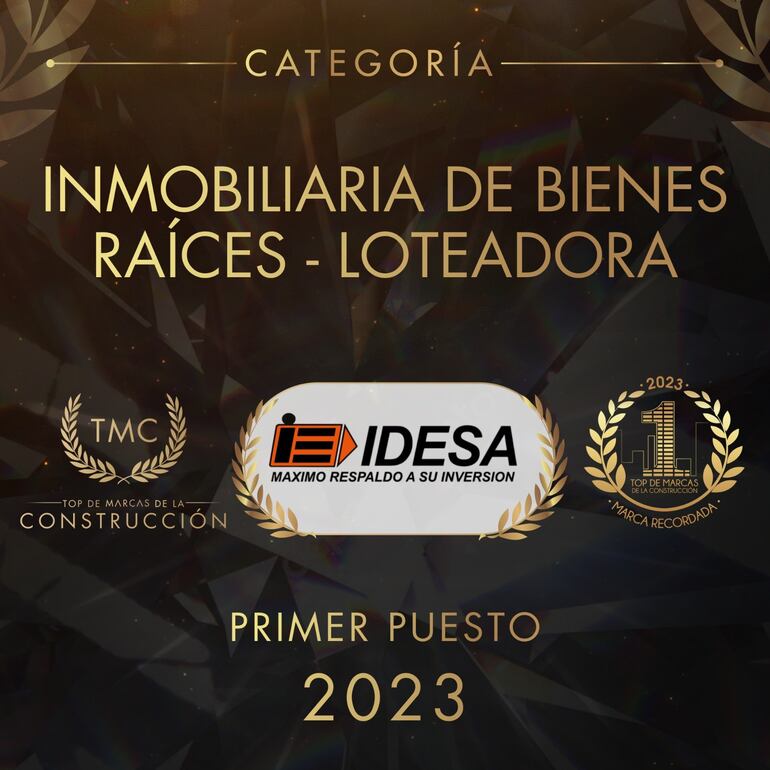 Distinción recibida por IDESA en Top de Marcas de la Construcción.