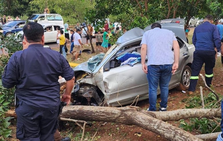 El accidente ocurrió en inmediaciones de la Represa Acaray.