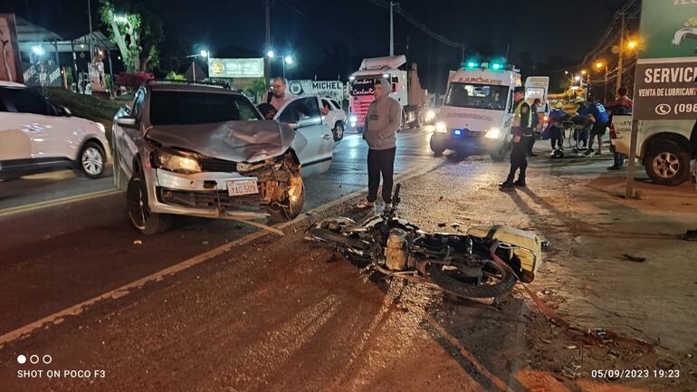 Un motociclista falleció tras grave accidente en ruta Luque - Areguá