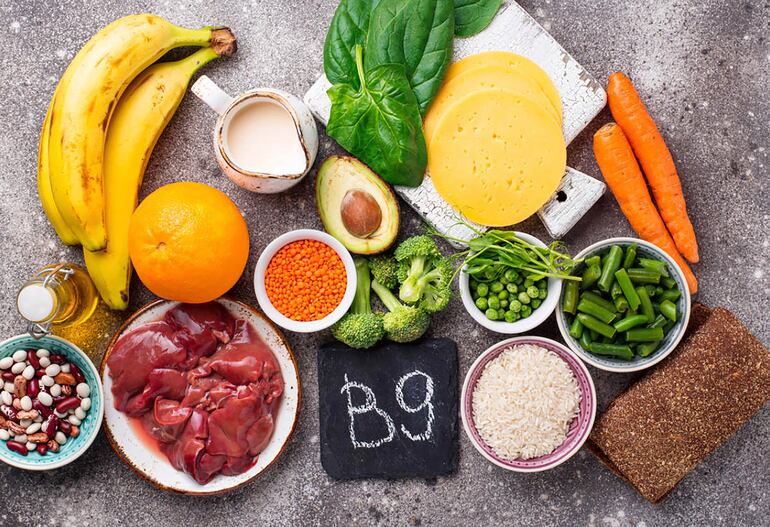 Algunos alimentos especialmente ricos en Vitaminas B9.