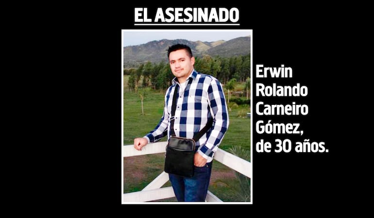 Erwin Rolando Carneiro Gómez, asesinado el 22 de octubre pasado en Pedro Juan Caballero.