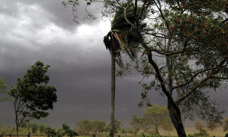 Imagen ilustrativa del último temporal en Caazapá.