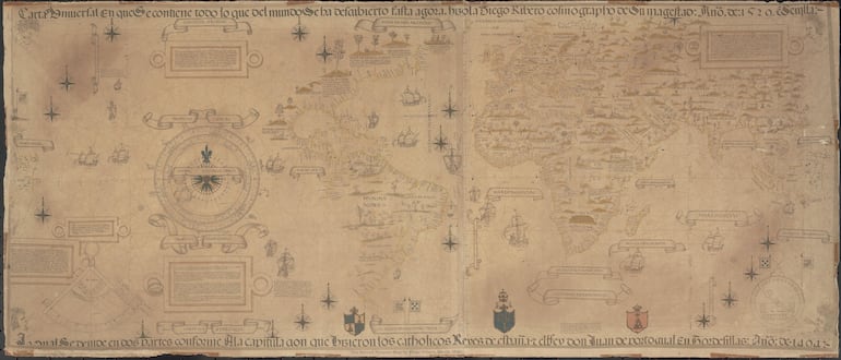 Planisferio de Diego Ribero, 1529. Colección del autor.