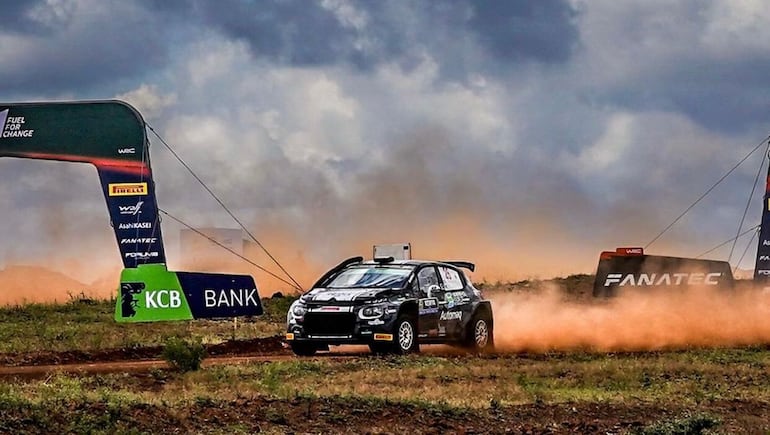 El Citroën C3 del paraguayo Diego Domínguez Bejarano en el Rally de Kenia, la tercera fecha del Mundial de Rally 2024.