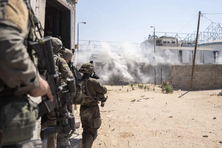 Soldados israelíes en la Franja de Gaza.