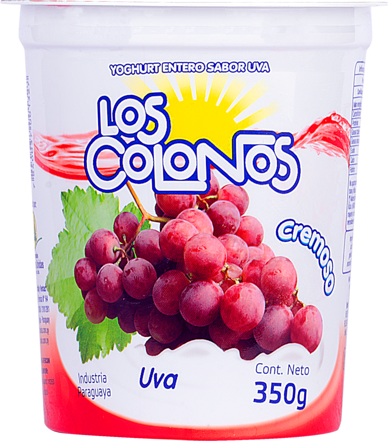 Yoghurt entero sabor uva, para disfrutar a cualquier hora del día.