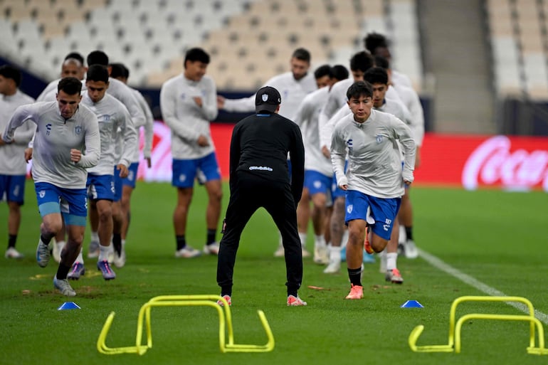 Último entrenamiento del Pachuca en Lusail, antes de la final.