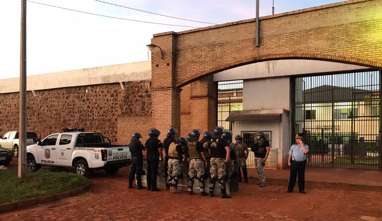 Penitenciaría regional de Pedro Juan Caballero, donde ocurrió la fuga masiva.