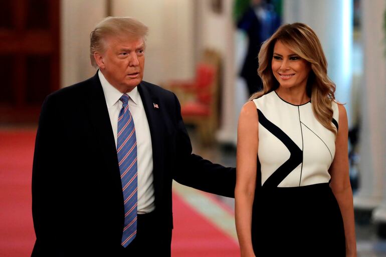 El presidente estadounidense Donald Trump y la primera dama Melania Trump.