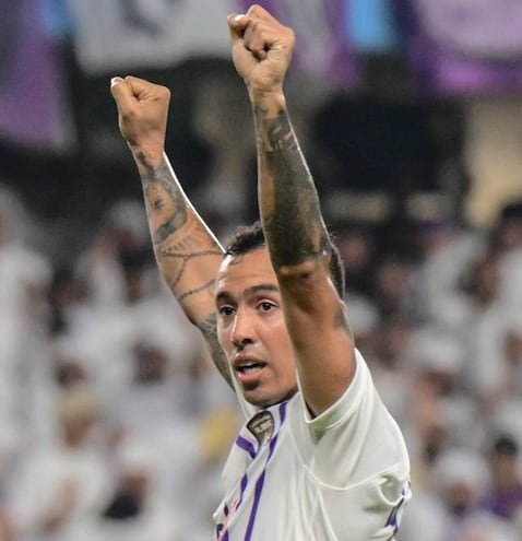 Alejandro Kaku Gamarra, 29 años, celebrando su gol.