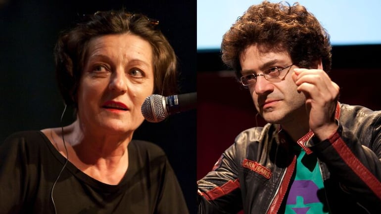 La escritora Herta Müller y el dramaturgo Wajdi Mouawad en la "Biennal de Pensament" 2024