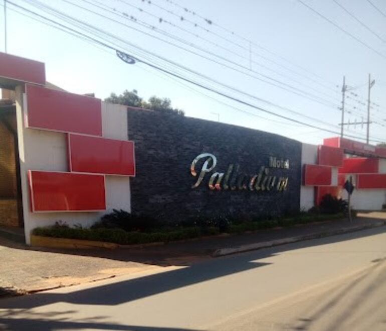 Imagen de referencia de la fachada del motel Palladium, ubicado en Capiatá.