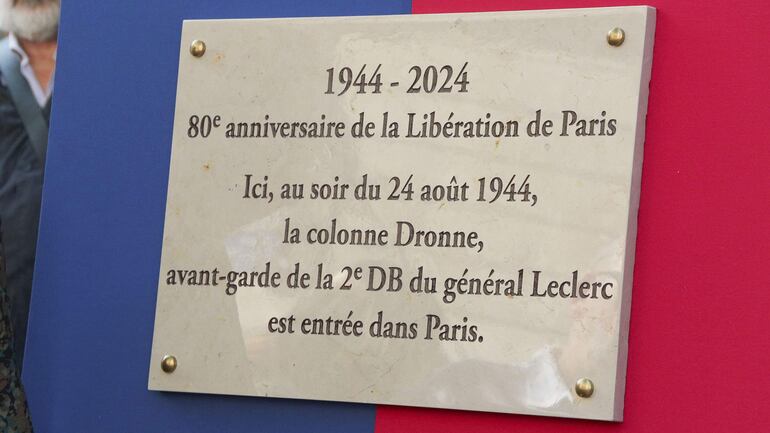 La inauguración de una nueva placa histórica dio inicio hoy a los dos días centrales de la celebración del 80 aniversario de la liberación de París durante la Segunda Guerra Mundial.