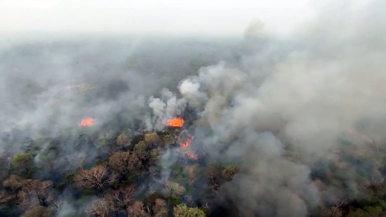 Zona de las inmediaciones del cerro Chovoreca, en la que se registran incendios hace un par de semanas. (archivo).