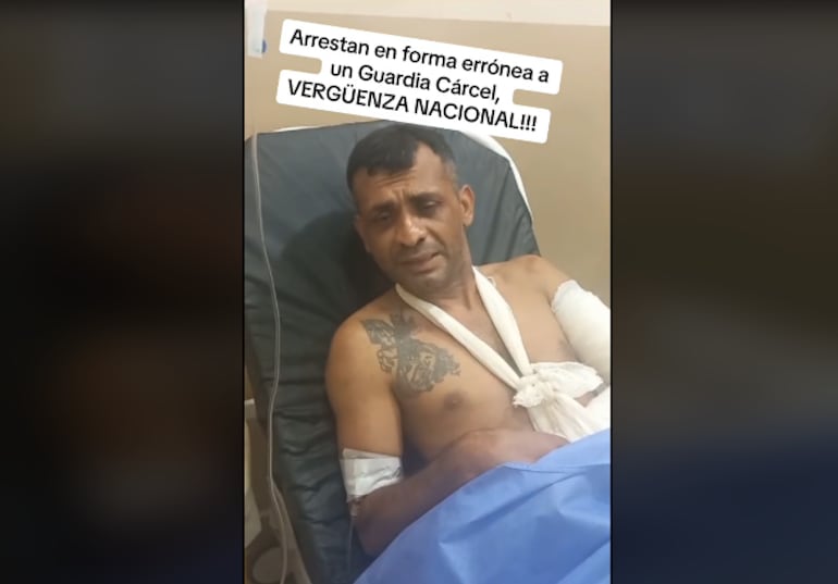 Silvio Zacarías Villalba, agente penitenciario que por "error" fue llevado como recluso desde la cárcel de Tacumbú en la Operación Veneratio.