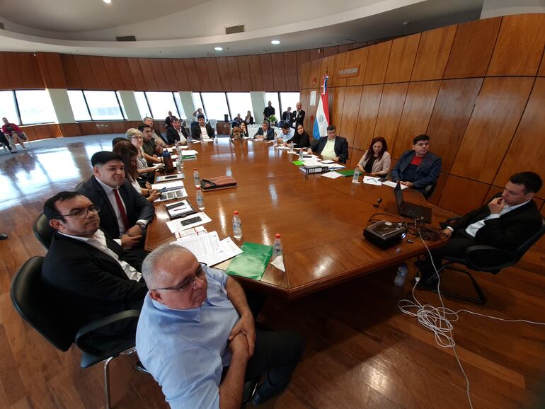 Estuvieron presentes los diputados: Héctor Figueredo (ANR, HC), Mauricio Espínola (ANR, FR),  Leidy Galeano (Cruzada Nacional), Esteban Samaniego (ANR, HC) y Adrián Vaesken (PLRA, C).