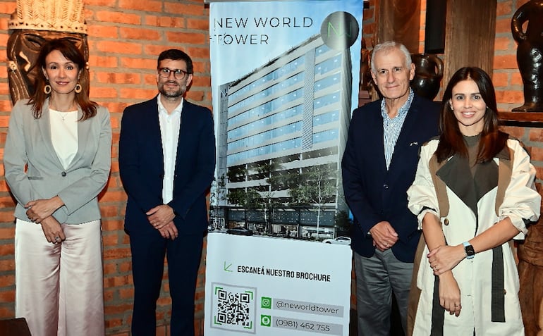 La ingeniera Gabriela Mesquita, los ingenieros Alberto Gross Brown (h), Alberto Gross Brown y María Gross Brown, dieron detalles del proyecto.