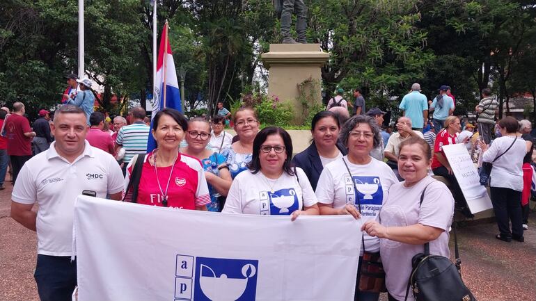 El gremio de enfermería se manifestó hoy contra el proyecto de ley de Superintendencia de Jubilaciones.