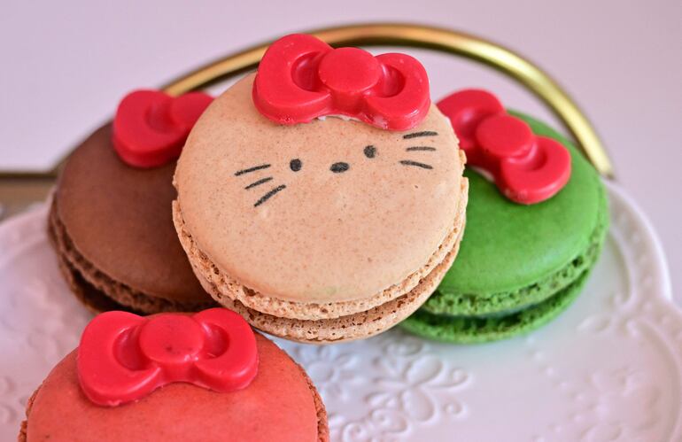 Macarrones en el café Hello Kitty y sus amigos, en Universal Studios Hollywood, en California. 