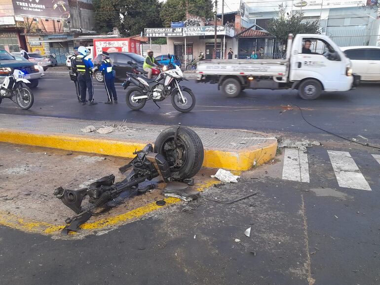 accidente en Eusebio Ayala y Boggiani