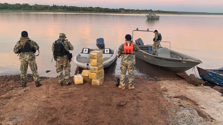 La carga totalizó 185 kilos de marihuana.