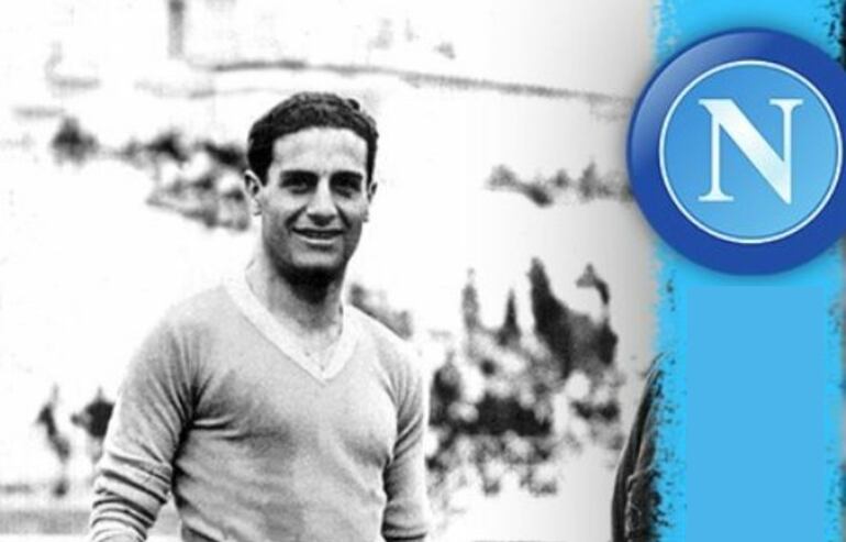 Atilla Sallustro, histórico futbolista de Napoli nacido en Paraguay.