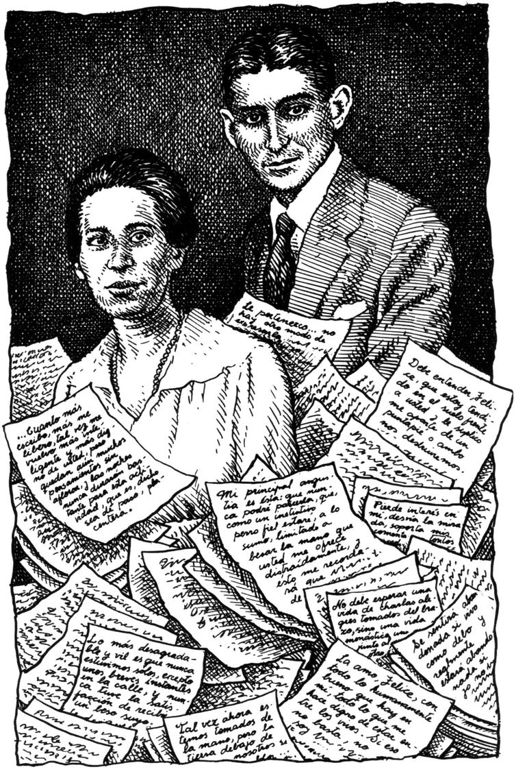 Franz Kafka y su profusa correspondencia con Felice Bauer, en una viñeta del genio del cómic under Robert Crumb
