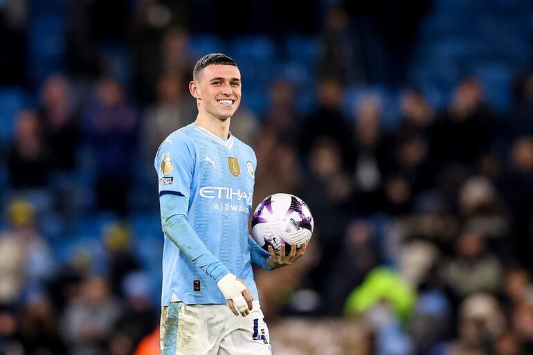 Phil Foden anotó tres goles para el Manchester City