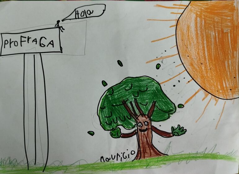 Los niños tienen la oportunidad de desplegar su creatividad en el concurso "Dibuja un árbol".