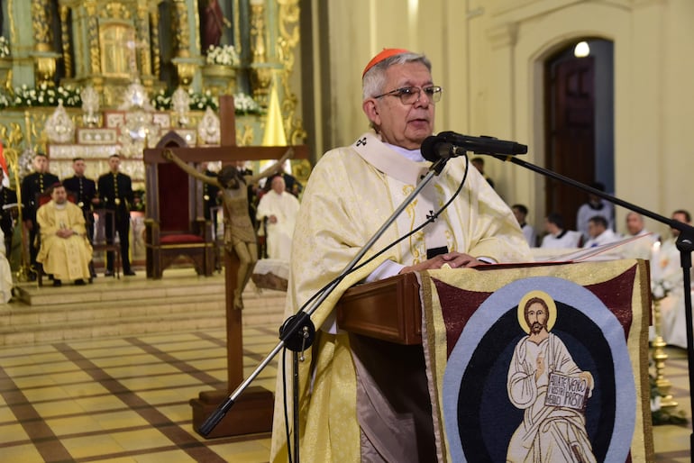 Adalberto Martínez Flores, Arzobispo Metropolitano de Asunción, criticó el Gobierno de Santiago Peña.