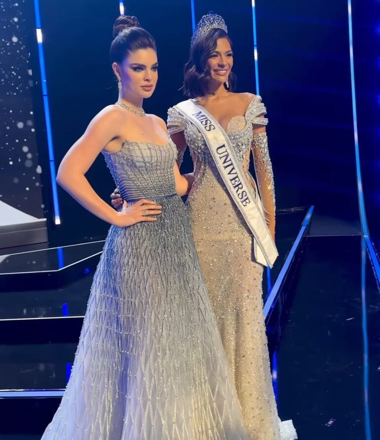 Nadia Ferreira junto a la Miss Universo 2023, Sheynnis Palacios. (Instagram/Nadia Ferreira)