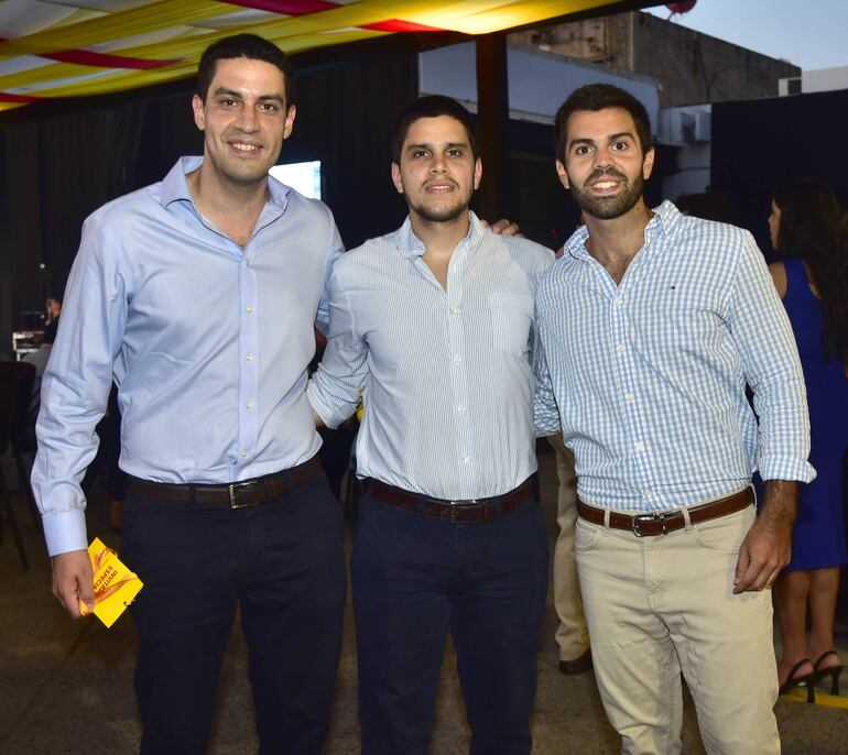 Eduardo Mareco, Sebastián Ros y Guillermo Alegre.