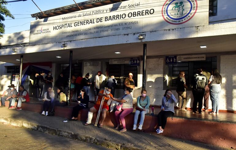 Hospital de Barrio Obrero, donde se constató la pérdida del embarazo.