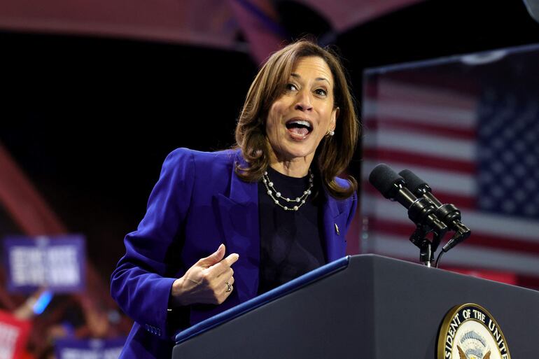 La nominada demócrata, Kamala Harris.