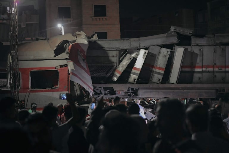 Choque de trenes en Egipto. 
