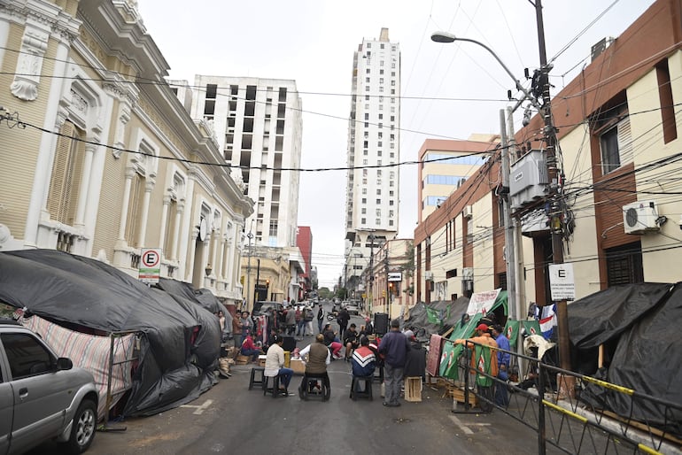 Foto tomada el 12 de octubre de la manifestación frente al Indert.