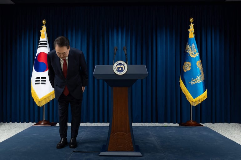 Yoon Suk Yeol, presidente suspendido. Corea del Sur afronta una crisis política desde hace dos semanas.